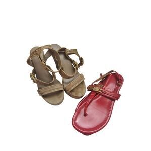 Coach Sandal Bundle  Size 10  Wedge Flat Monogram Logo